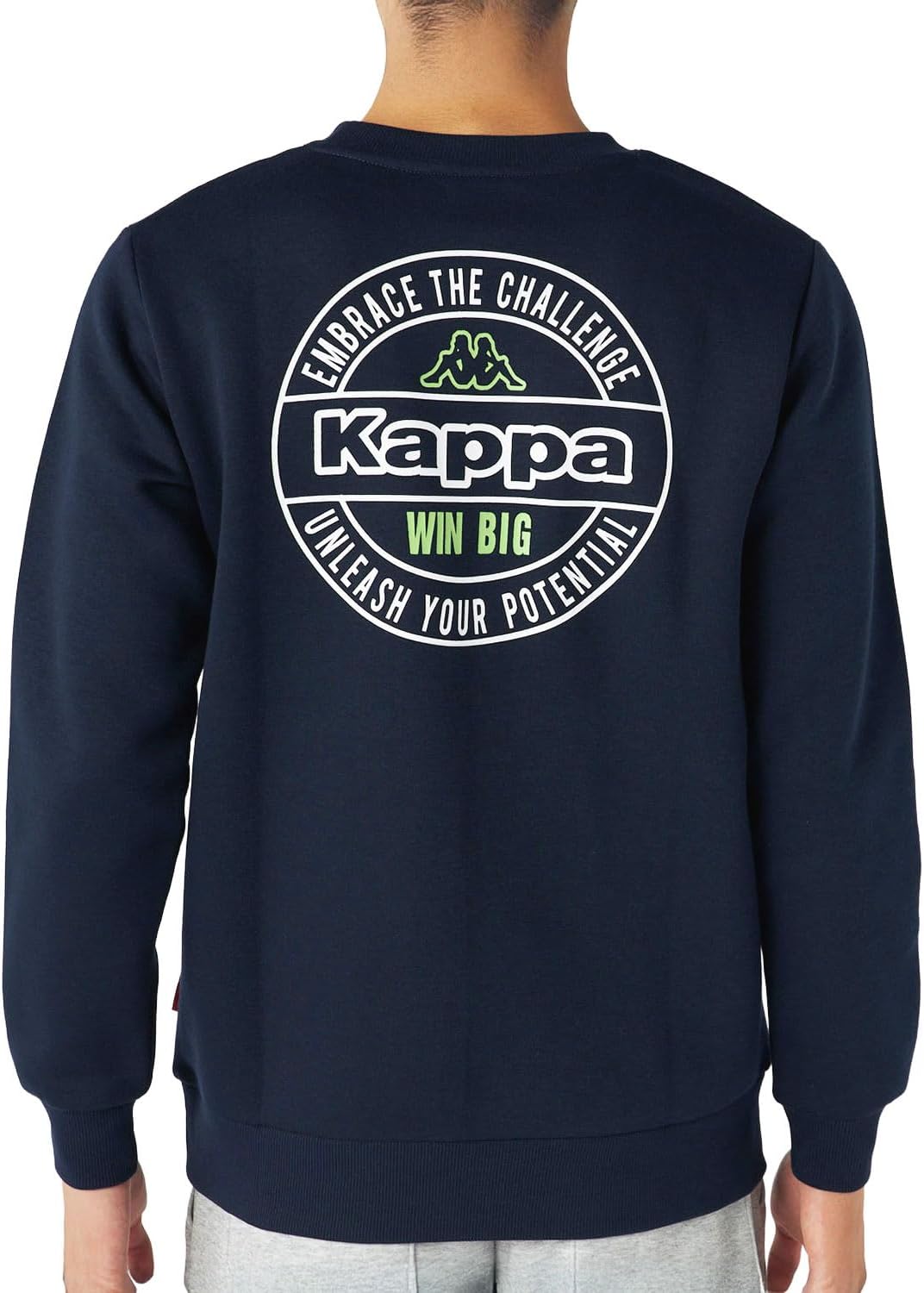 

Мужская толстовка Kappa 245365, принт на спине, художественный дизайн, флисовая подкладка, темно-синий