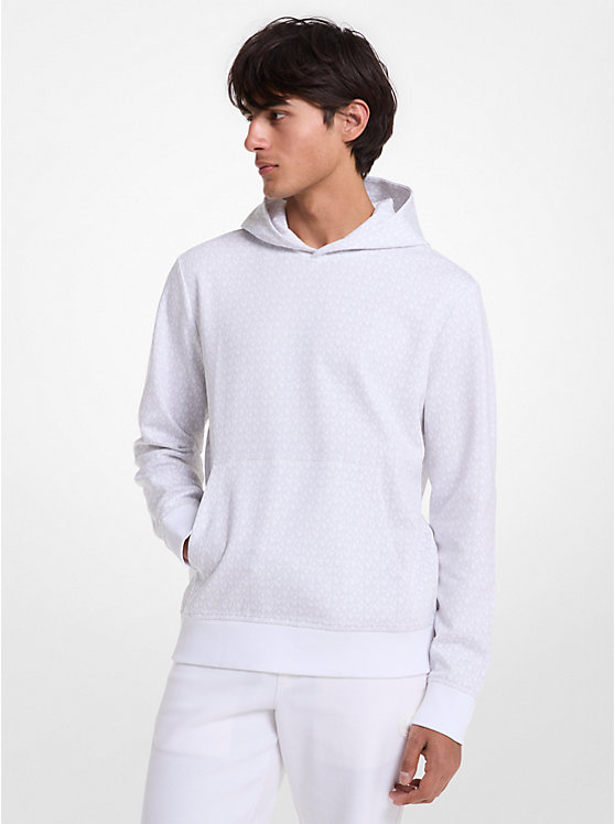 

Толстовка с капюшоном из хлопковой смеси с фирменным логотипом Michael Kors, белый