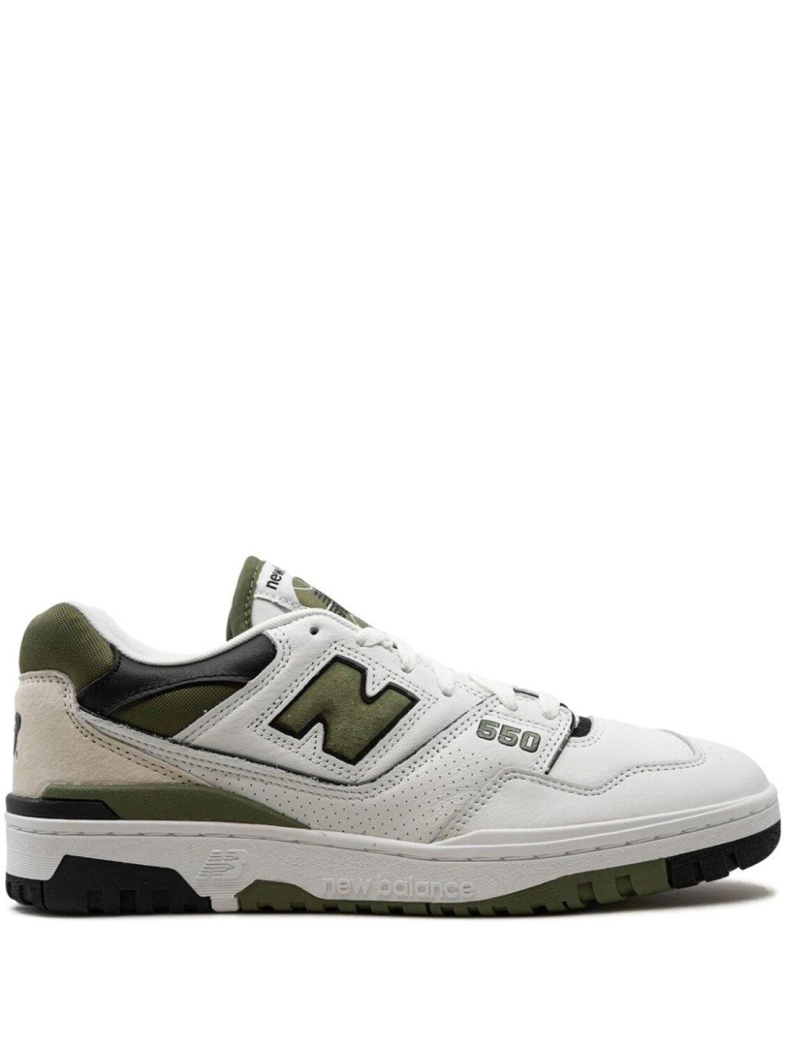 

New Balance кроссовки 550 White/Dark Olive, белый