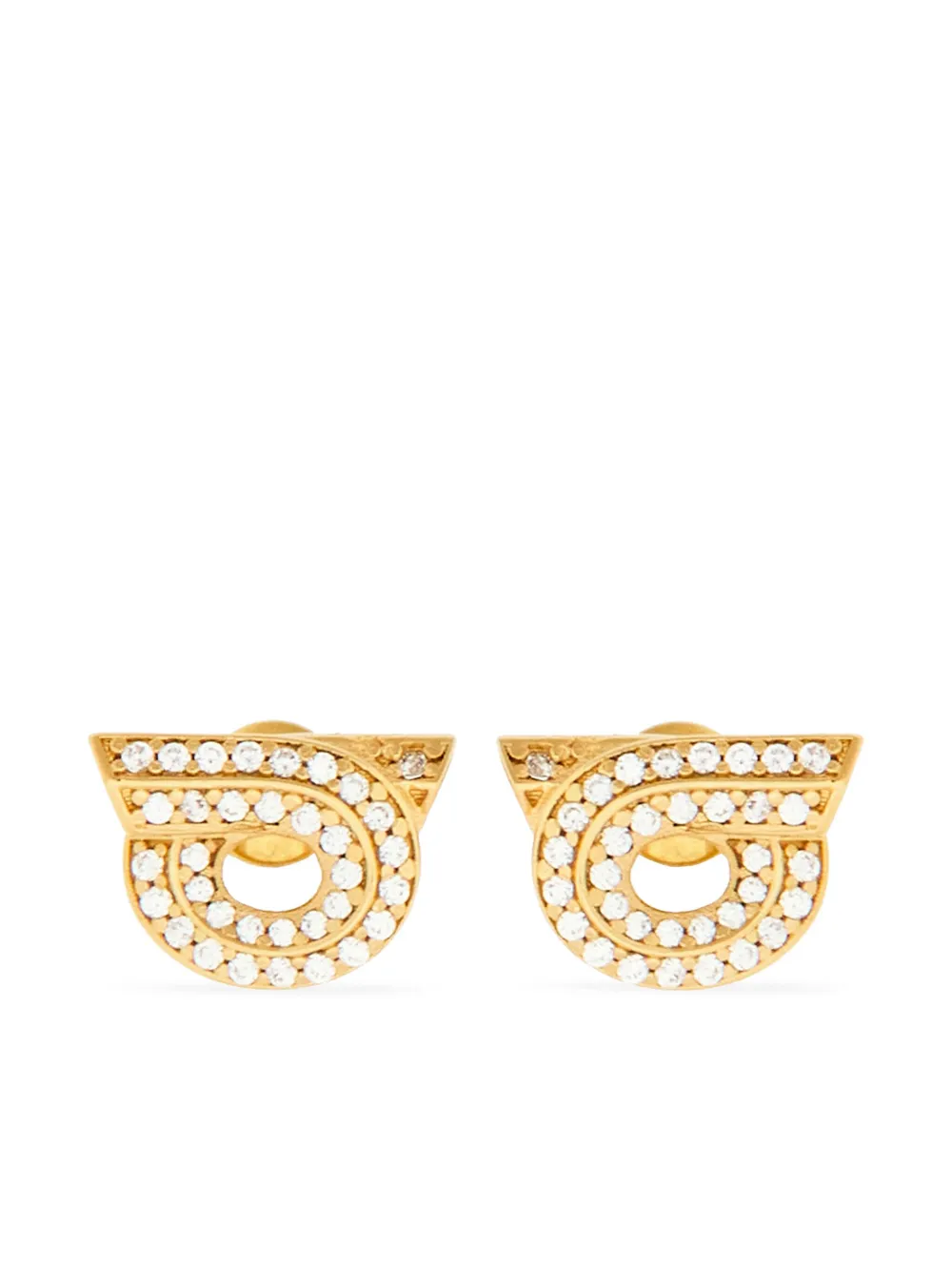 

Серьги Gancini со стразами Ferragamo, золотой