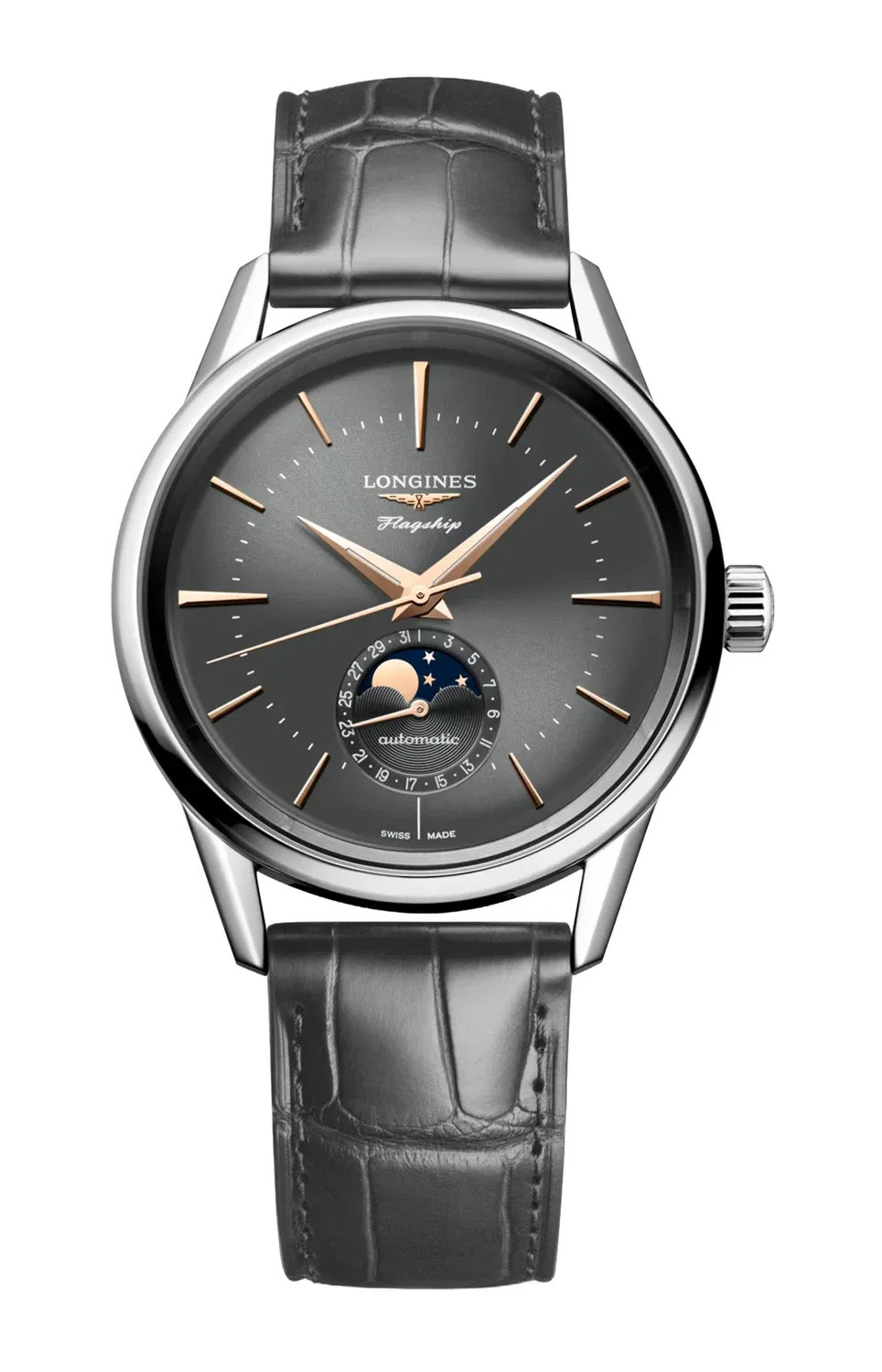 FLAGSHIP HERITAGE ФАЗЫ ЛУНЫ - L4.815.4.52.2 LONGINES, золотой
