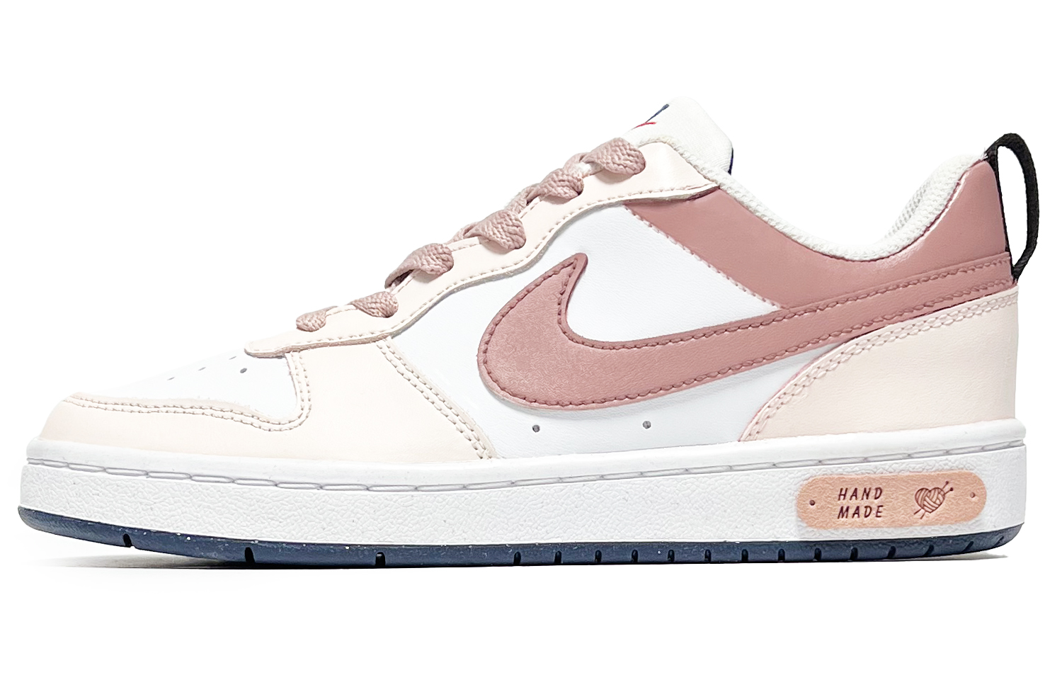 

Nike Court Borough Rose Cocoa Abrasion Resistant Low top детские скейтбординг кроссовки Pink для подростков