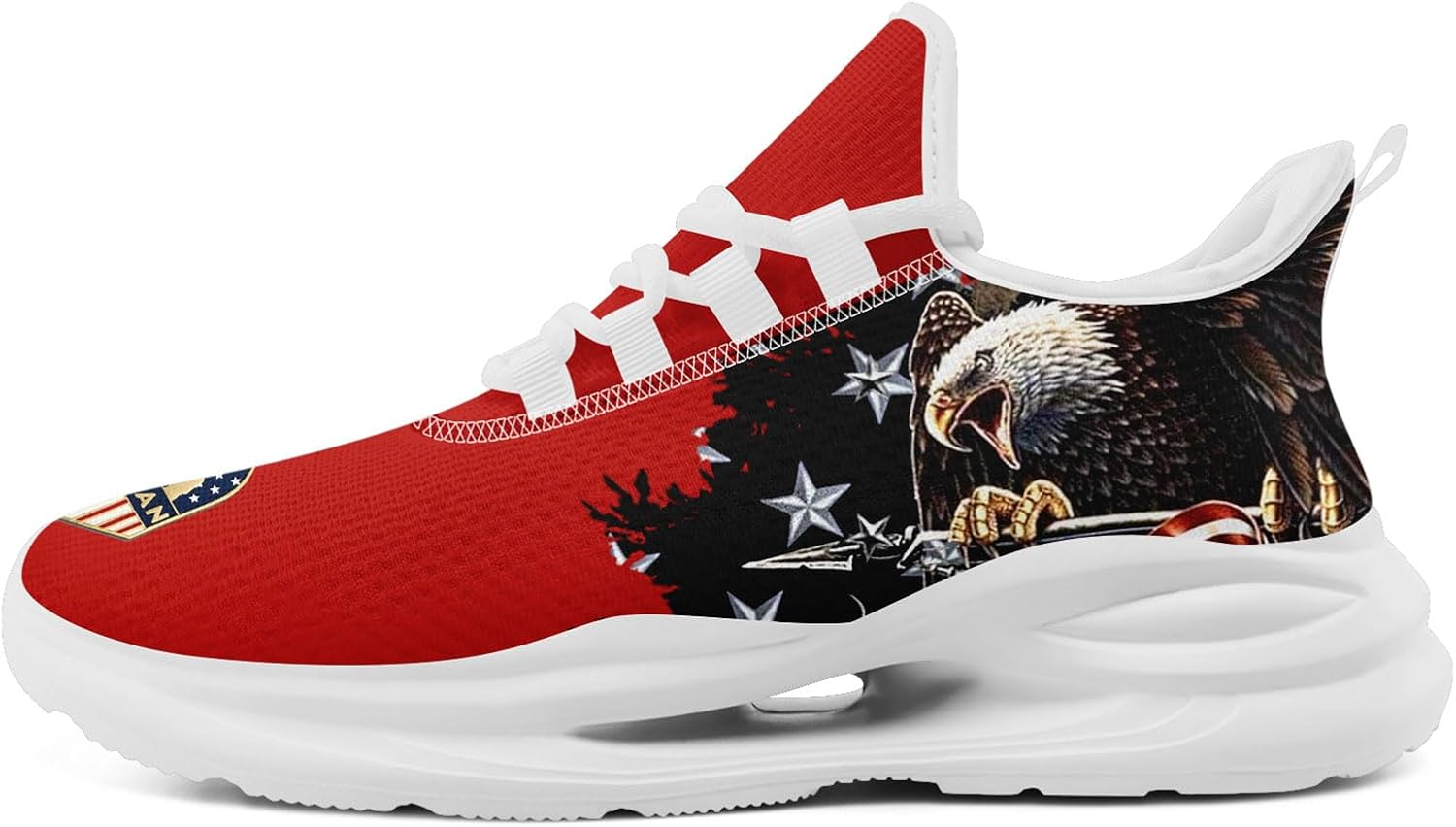 

Кроссовки для мужчин и женщин, легкие спортивные с сеткой с американским флагом для тренировок, зала и тенниса Onegam, белый/черный