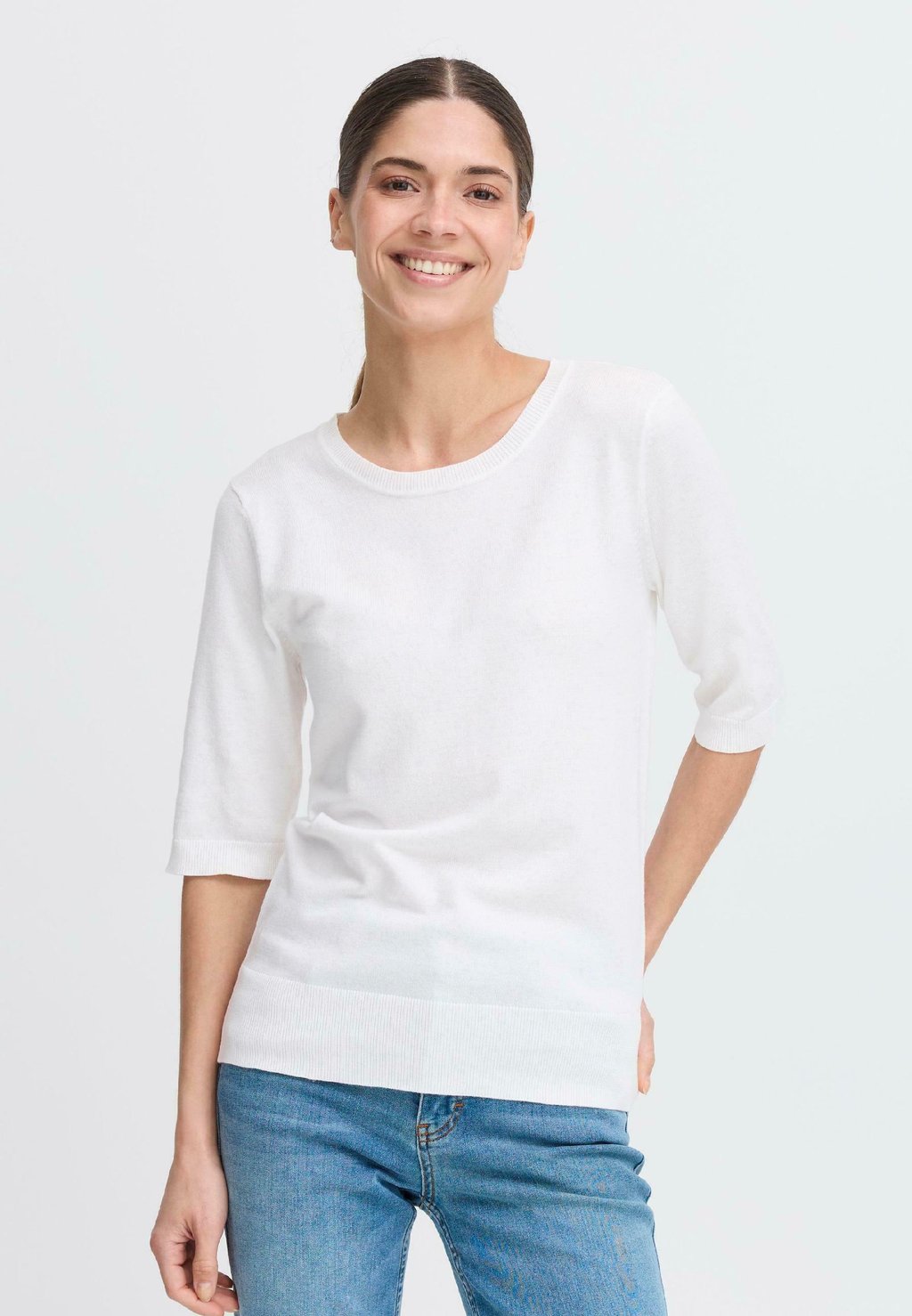 

Базовая футболка SARA - Blouse PULZ, белый