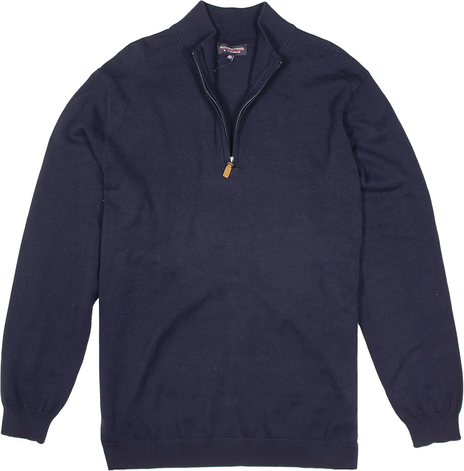 

Roundtree & Yorke Big & Tall свитер с воротником-стойкой и молнией на четверть