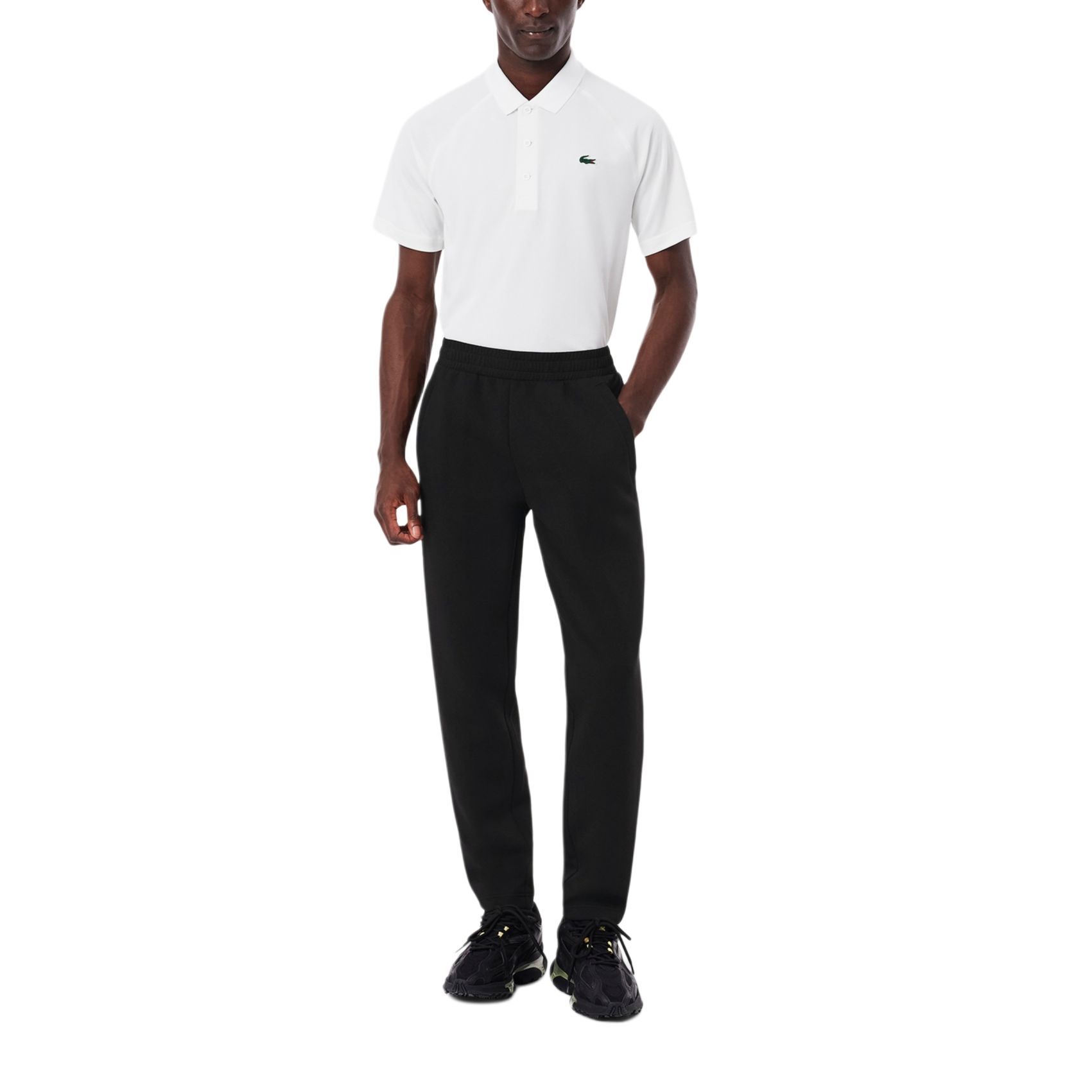 LACOSTE Спортивная коллекция вязаные спортивные штаны мужские black — фото 3