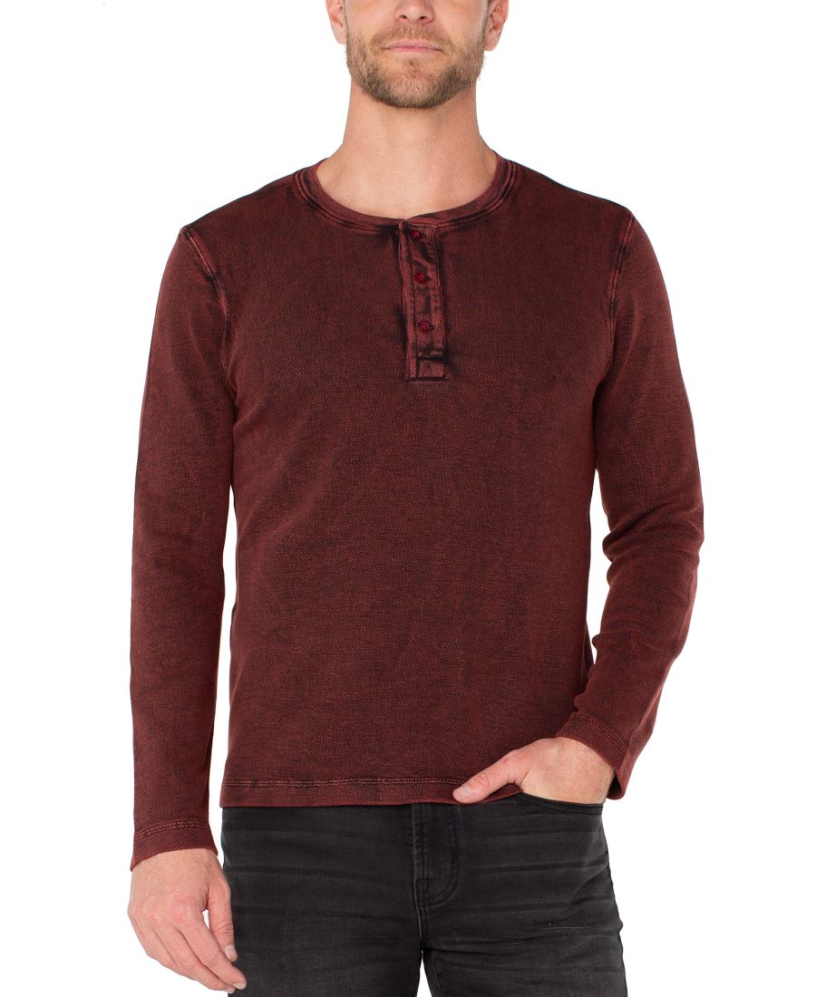 

Мужская хлопковая рубашка-поло с длинными рукавами Liverpool Los Angeles, Crimson