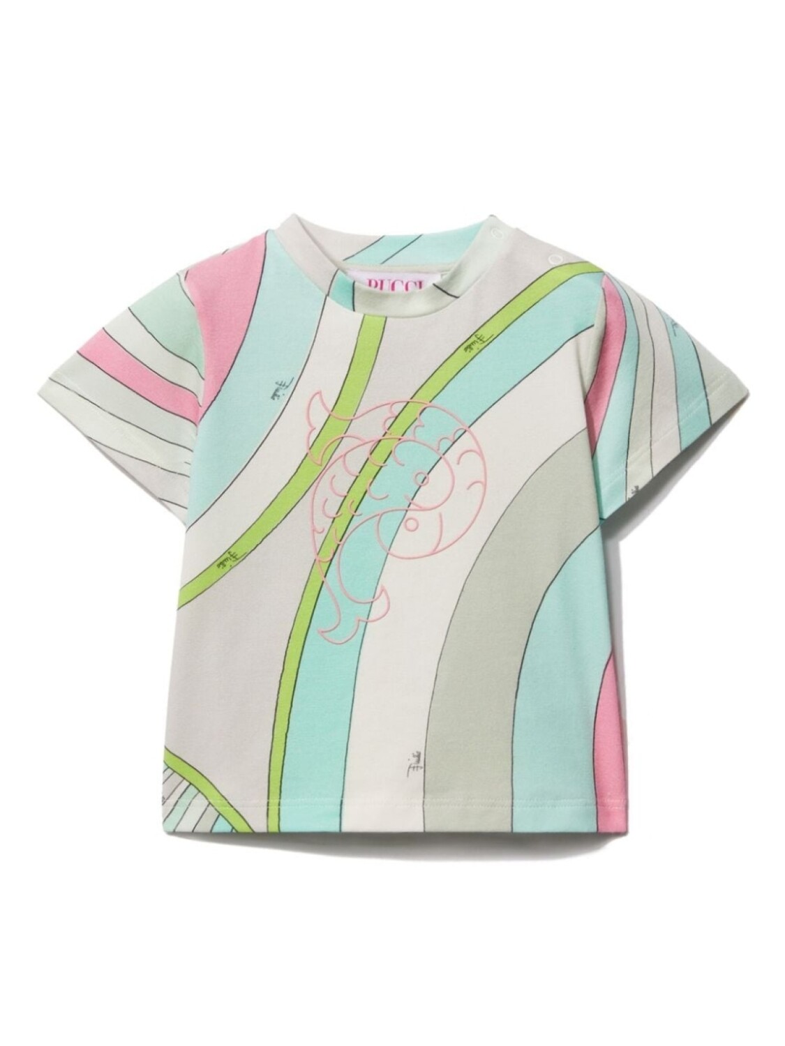 

PUCCI Junior футболка с вышитым принтом Iride, зеленый