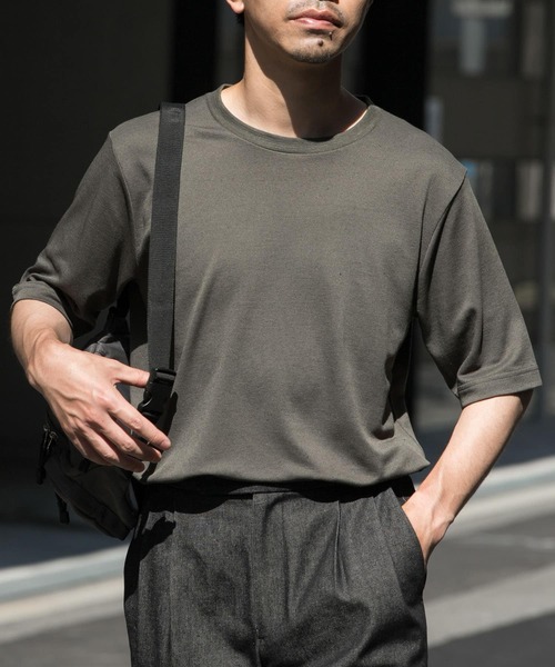 

Футболка-поло из льняной смеси пике URBAN RESEARCH ROSSO MEN, цвет хаки