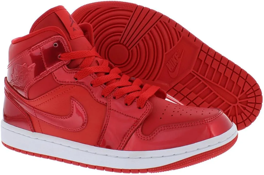 Мужские кроссовки Jordan Air 1 Mid Hi-Top Nike, красный — фото 2