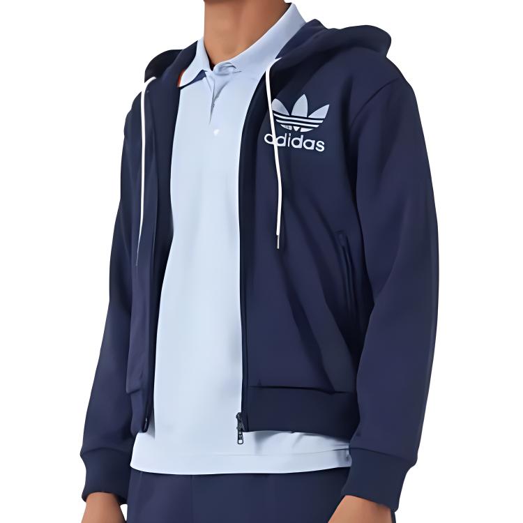 Толстовка Adidas X Wales Bonner с логотипом Adidas Originals, темно-синий — фото 2