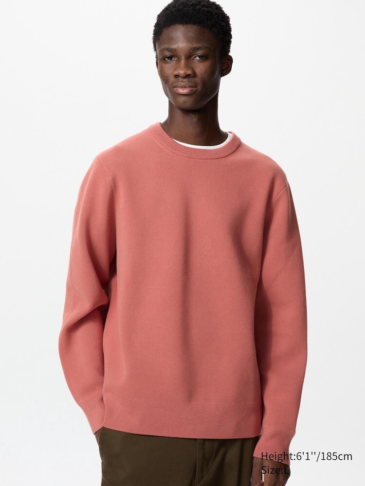 

Джемпер Milano Ribed с круглым вырезом Uniqlo, цвет 13 красный