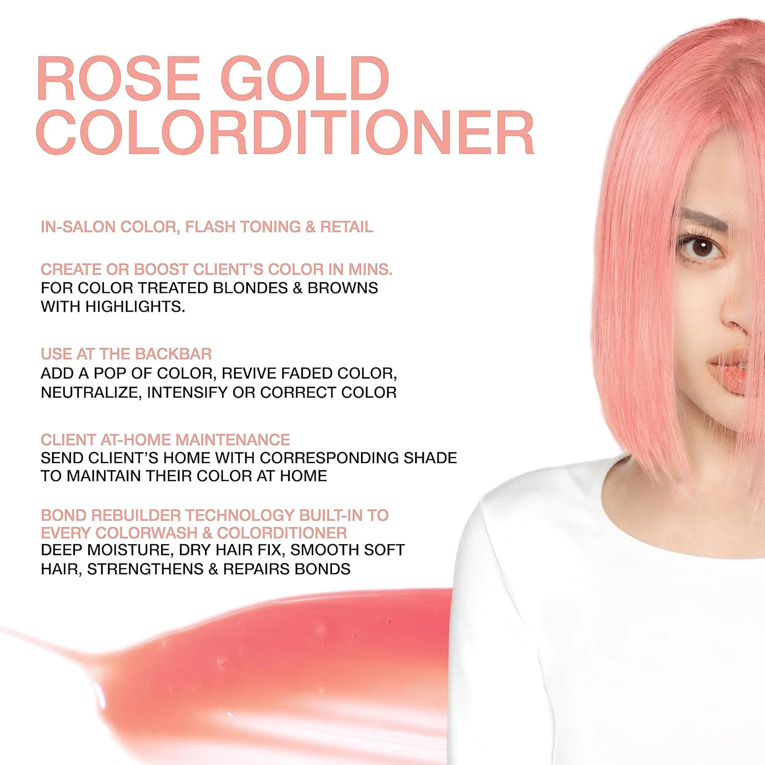 Цветной кондиционер «Viral colour conditioner» от Celeb Luxury Celeb Luxury, Rose Gold — фото 2