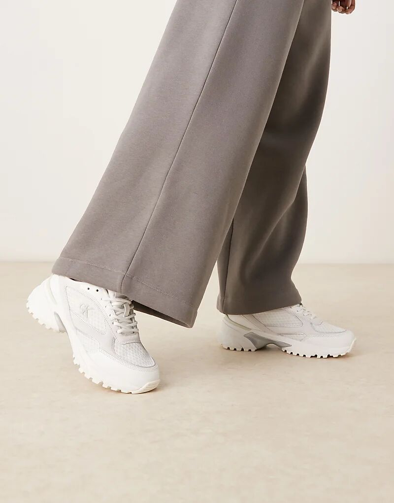 Кроссовки Calvin Klein Tokyo Runner белого и серебристого цветов