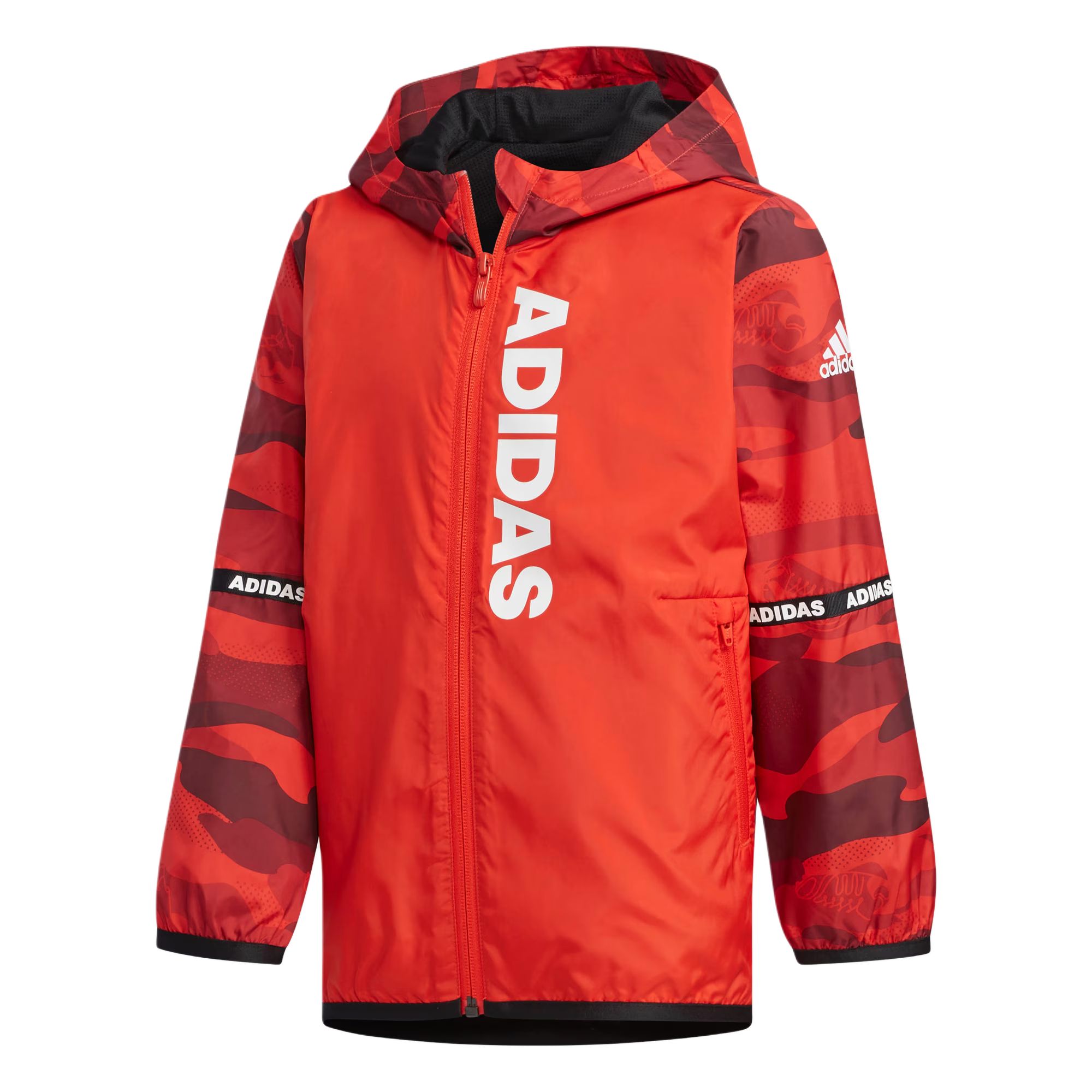 Куртка Adidas оранжево-красная для детей 3-7 лет — фото 2