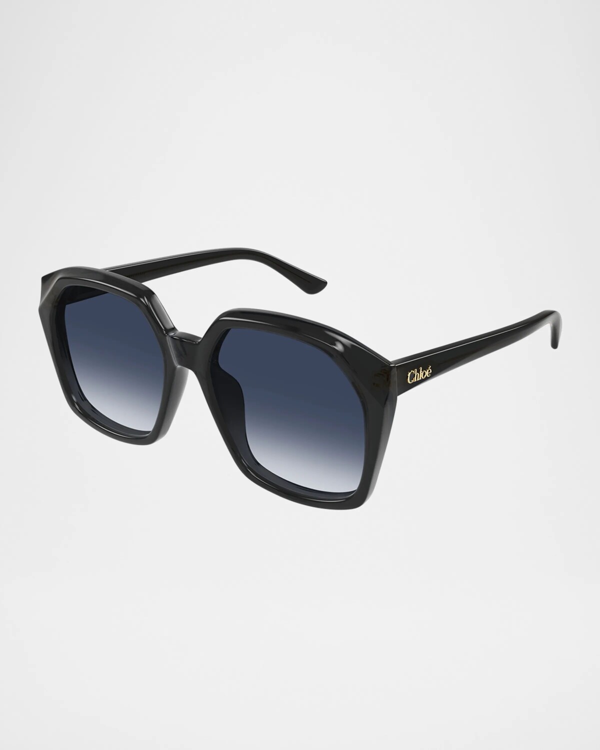 

Круглые солнцезащитные очки из ацетата Chloe, цвет Shiny Transparent Dark Grey