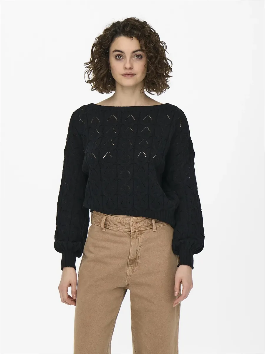 

Only вязаный свитер "ONLBRYNN LIFE STRUCTURE L/S PUL KNT", черный