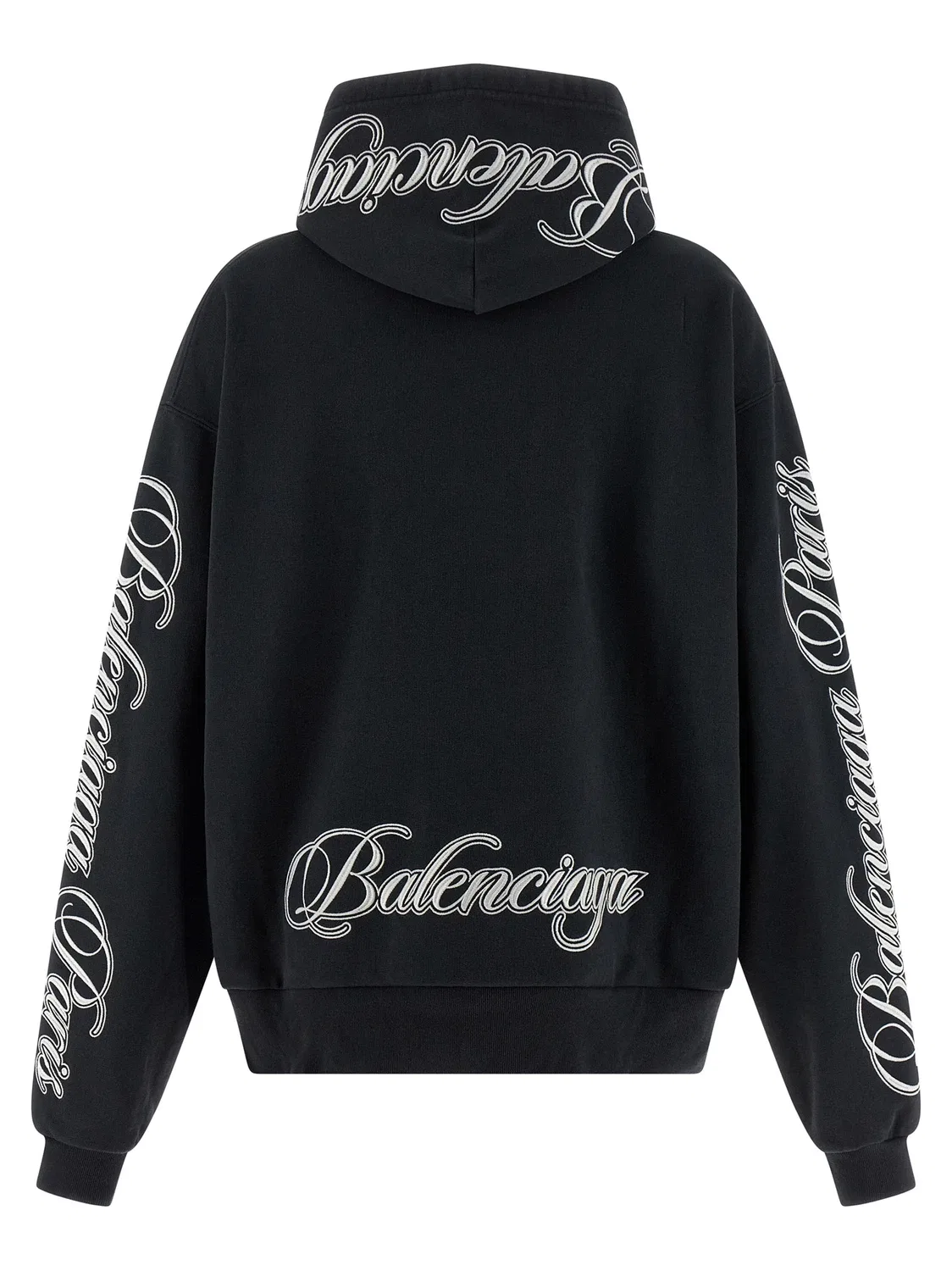 Худи "Cursive" BALENCIAGA, черный — фото 2