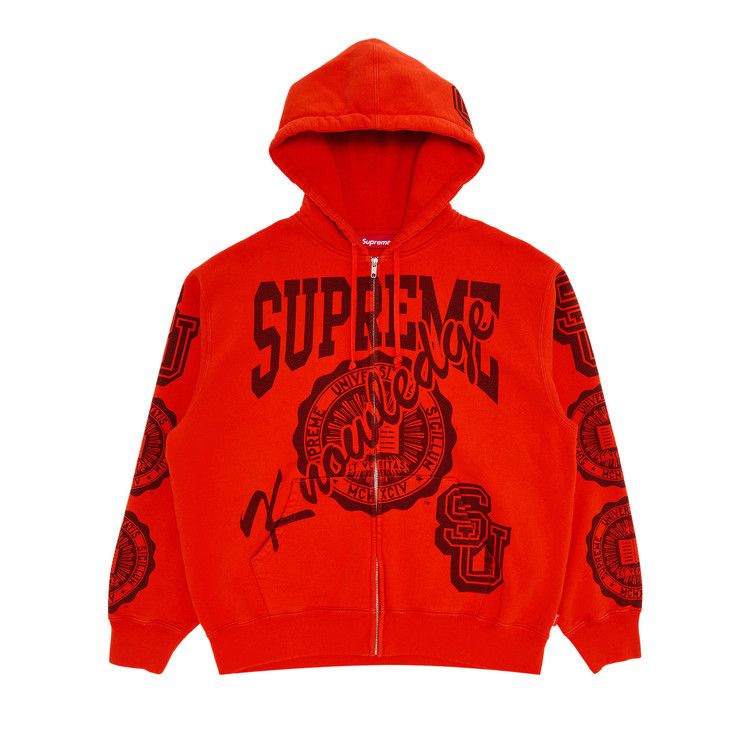 

Толстовка Supreme Knowledge Reigns Zip Up Hooded Sweatshirt, Orange