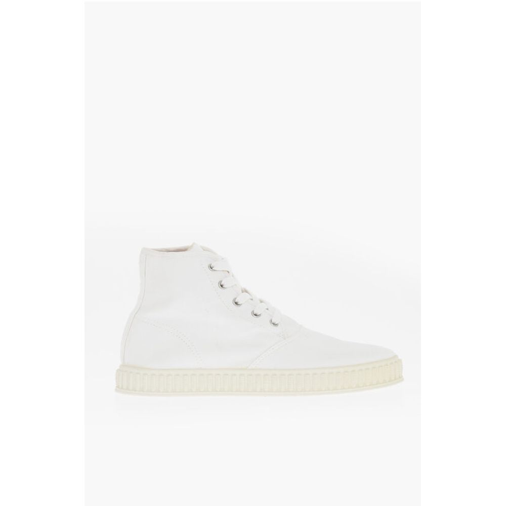 MM22 Однотонные хлопковые высокие кроссовки Maison Margiela, White — фото 3