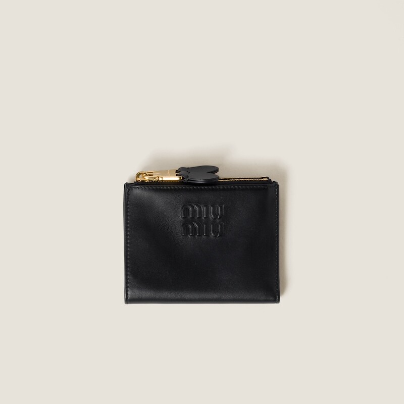 

Маленький кожаный кошелек Miu Miu, черный