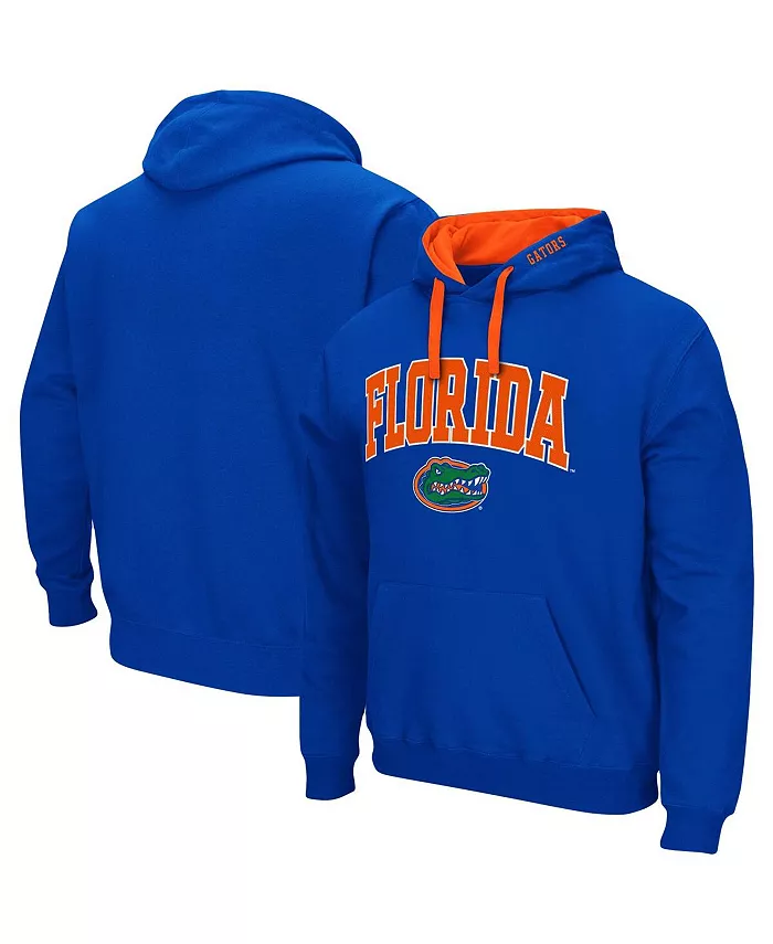 

Мужская толстовка с капюшоном Florida Gators Big and Tall Arch & Logo 2.0 Colosseum, синий