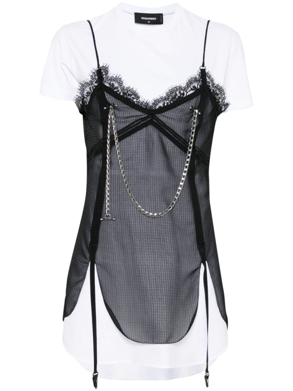 

DSQUARED2 платье Pierced Apron, черный