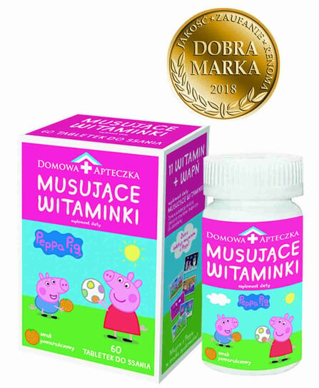 

Domowa Apteczka, Шипучие витамины, Добавка , со вкусом апельсина, 60 пастилок
