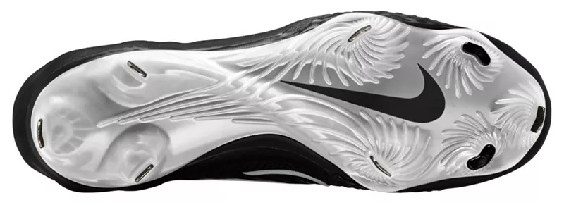 Мужские металлические бейсбольные бутсы Nike Alpha Huarache NXT, черный/белый/серый — фото 2