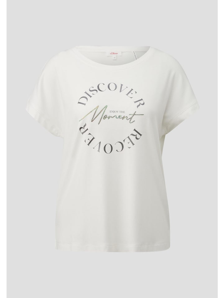 

s.Oliver Футболка цвета 02D0_cream, Хаки, s.Oliver Футболка цвета 02D0_cream