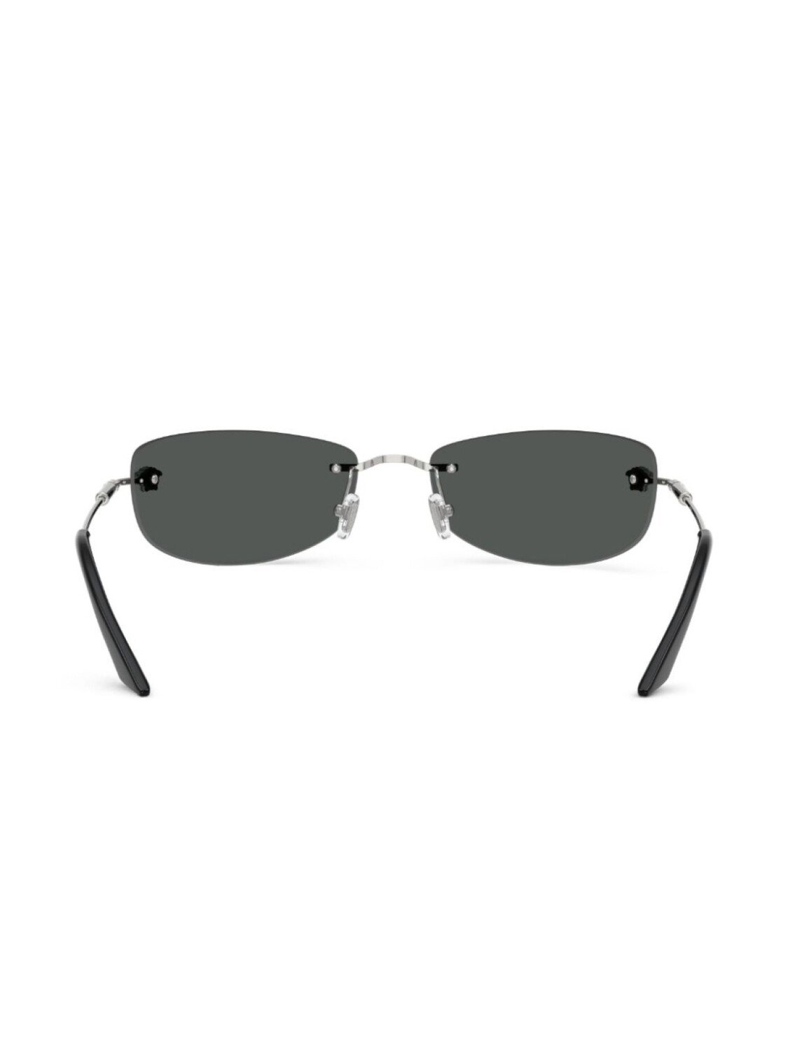 Солнцезащитные очки в прямоугольной оправе Versace Eyewear, серебряный — фото 4