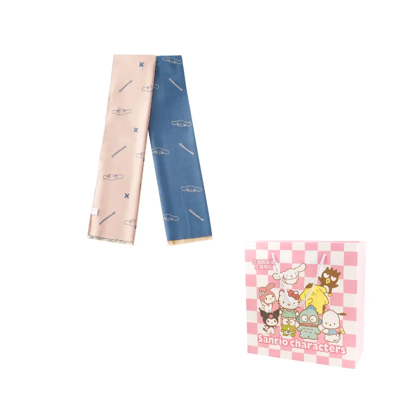

Sanrio Полиэстеровый вязаный шарф унисекс, Cinnamoroll Double-Sided Knit Scarf