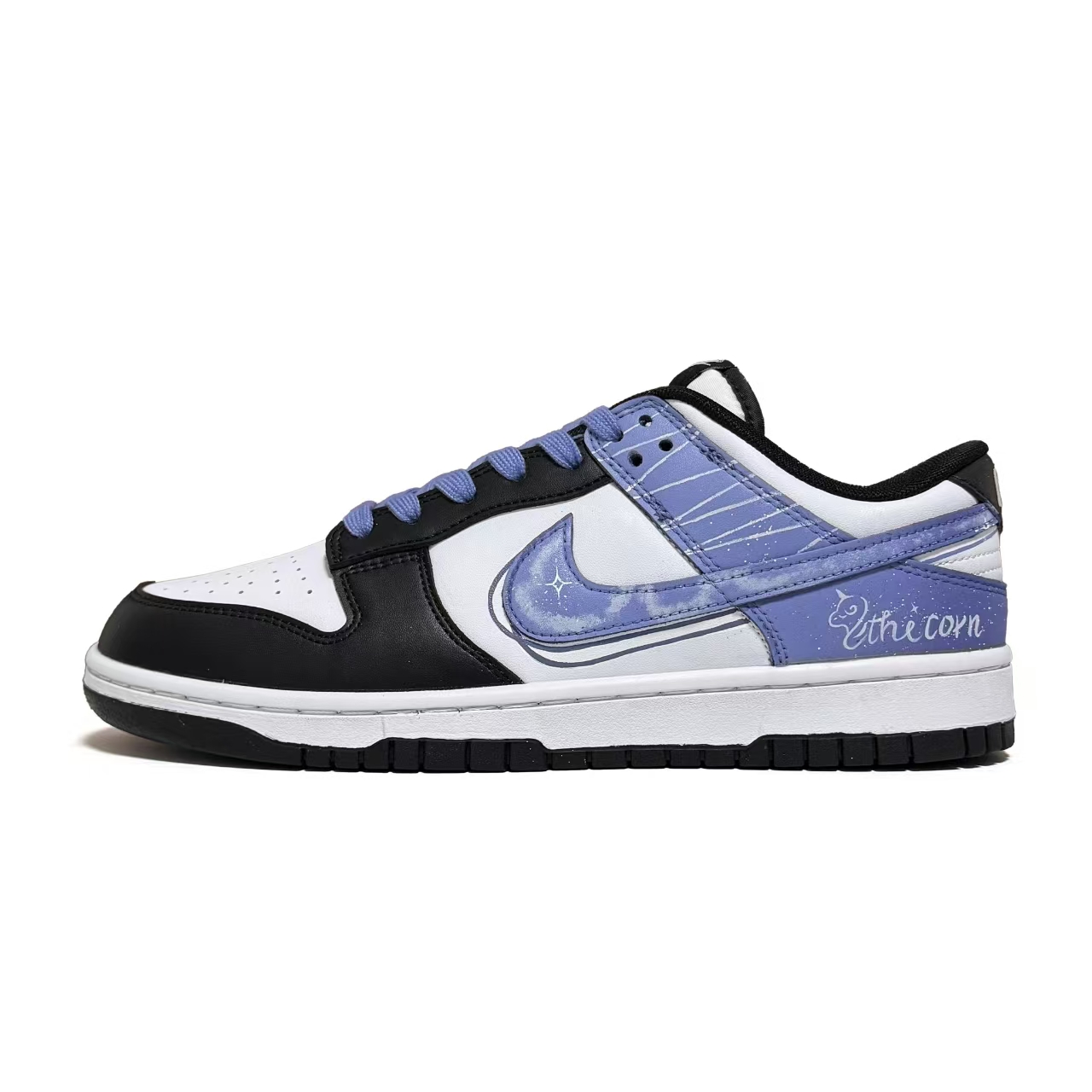 

Nike Кроссовки для скейтбординга Dunk Misty Unicorn Slip Resistant Abrasion Resistant низкие унисекс черные фиолетовые