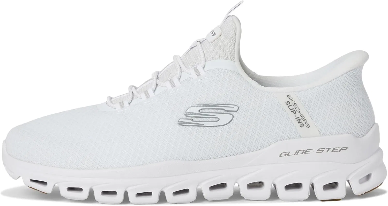 Мужские кроссовки Skechers Glide-Step Noxus Hands Free без шнурков, White — фото 4