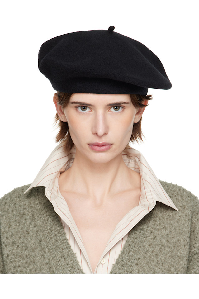 

Фетровая шерстяная шапка Maison Margiela, черный