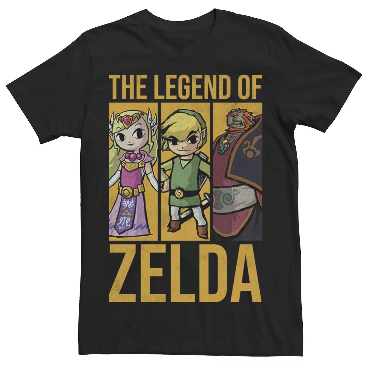 

Мужская футболка с вставками Nintendo Zelda Trio Licensed Character