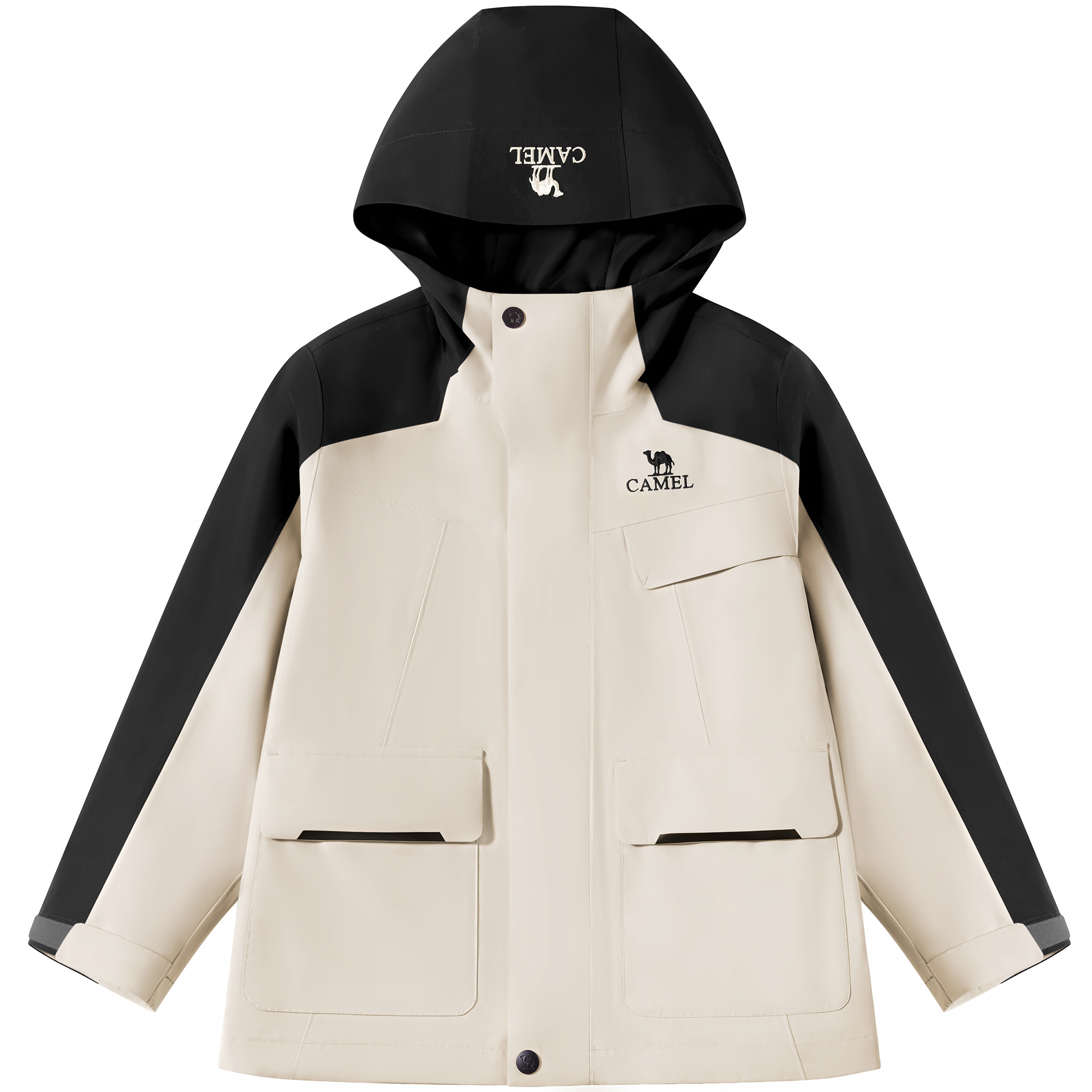 Ветровка All weather для детей CAMEL, phantom черный/розовый розовый — фото 2