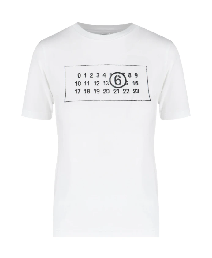 

Футболка с логотипом Mm6 Maison Margiela, белый