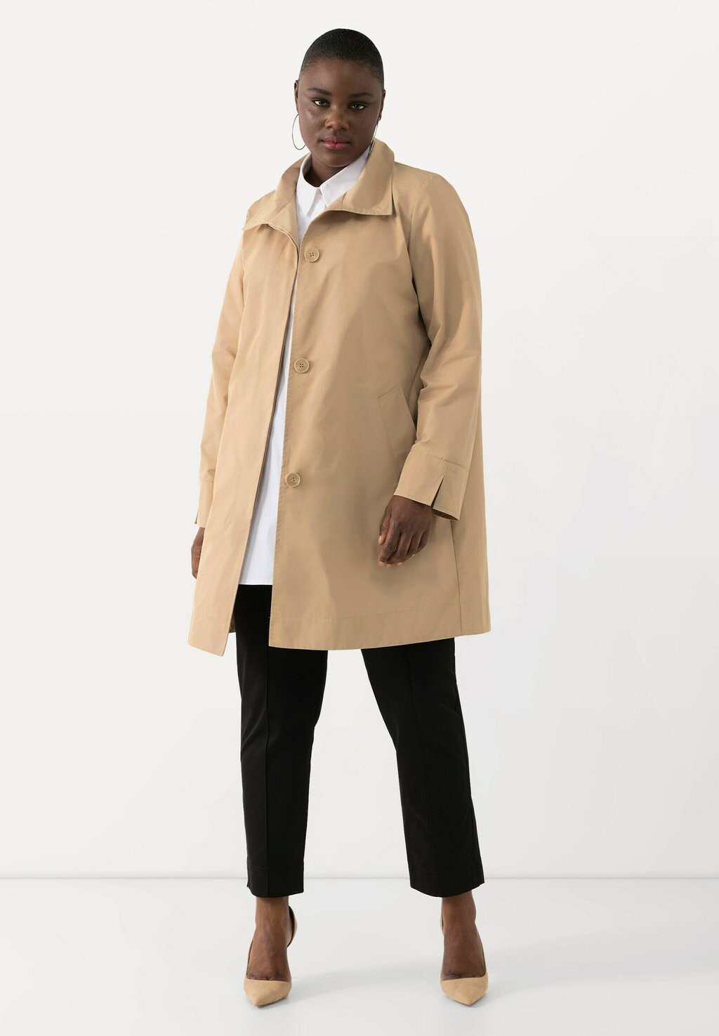 

Короткое пальто HIGH COLLAR Ulla Popken, бежевый