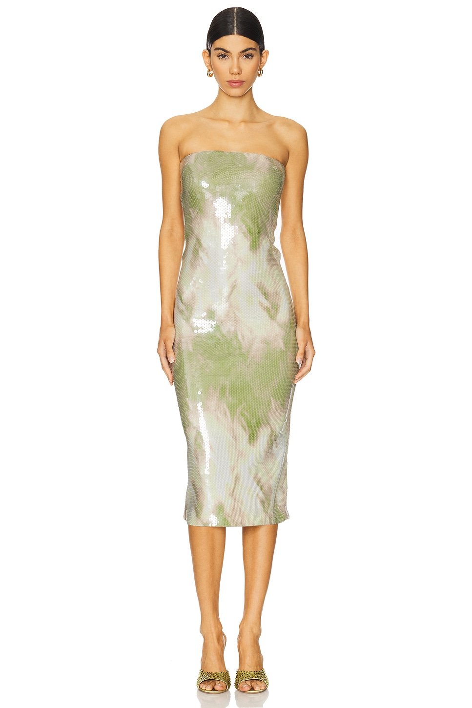 

Платье миди Alandra Camila Coelho, green & beige