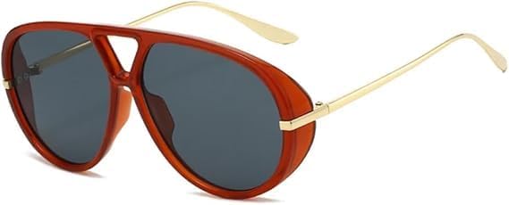 

Солнцезащитные очки для мужчин и женщин - защита UV400 - увеличенный размер с двойной перемычкой, конфетный цвет, для занятий спортом на открытом воздухе и вождения QWBSER, 2