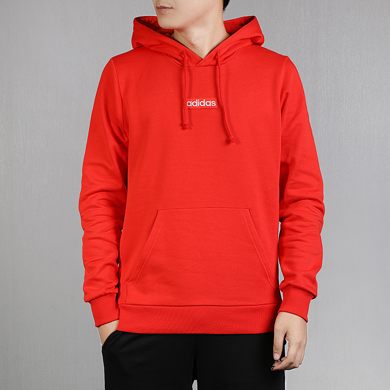 Свитшот мужской ярко-розовый красный Adidas Neo — фото 4