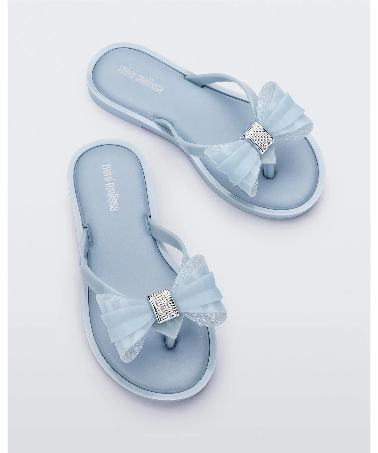Детские пляжные сандалии с бантом Melissa Flip Flop IV светло-голубые