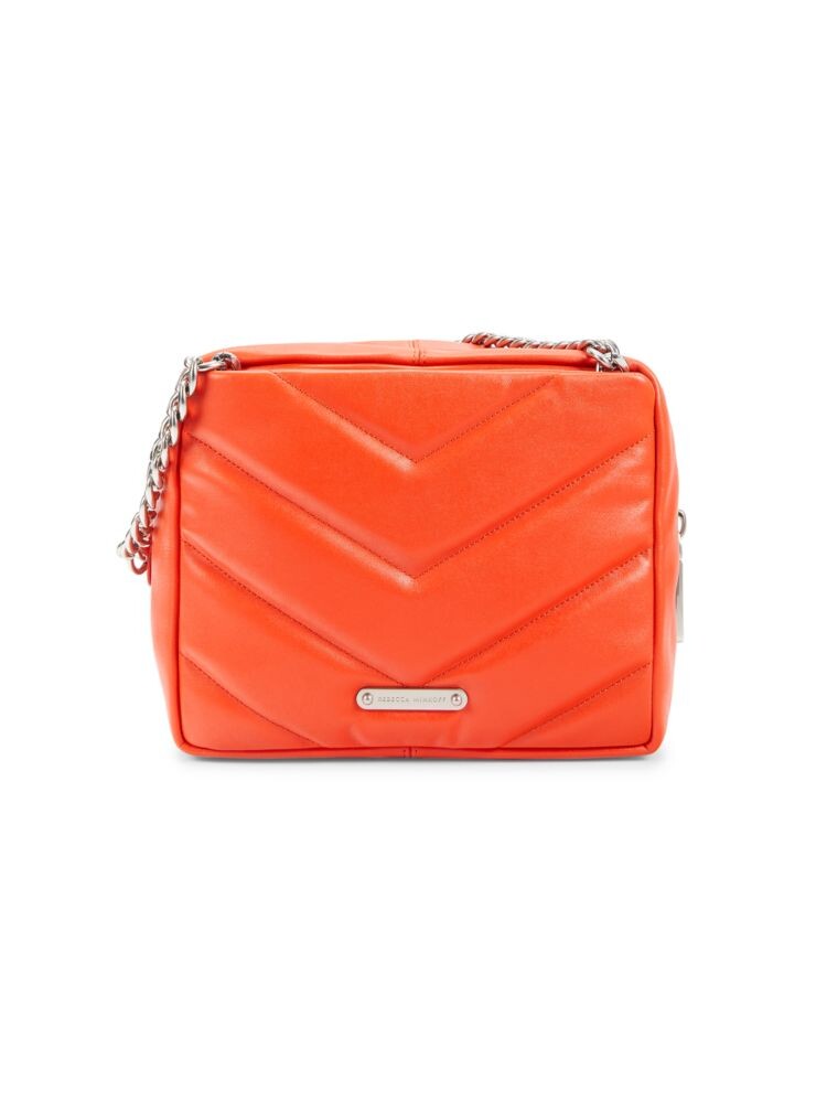 

Кожаная сумка через плечо Edie Rebecca Minkoff, коралл, Красный, Кожаная сумка через плечо Edie Rebecca Minkoff, коралл