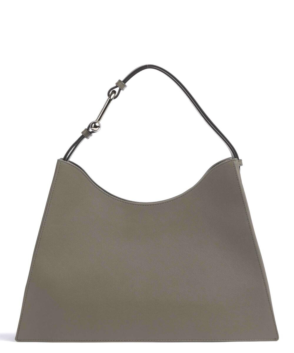 

Сумка-Ведро Nuvola l из мелкозернистой кожи Furla, хаки