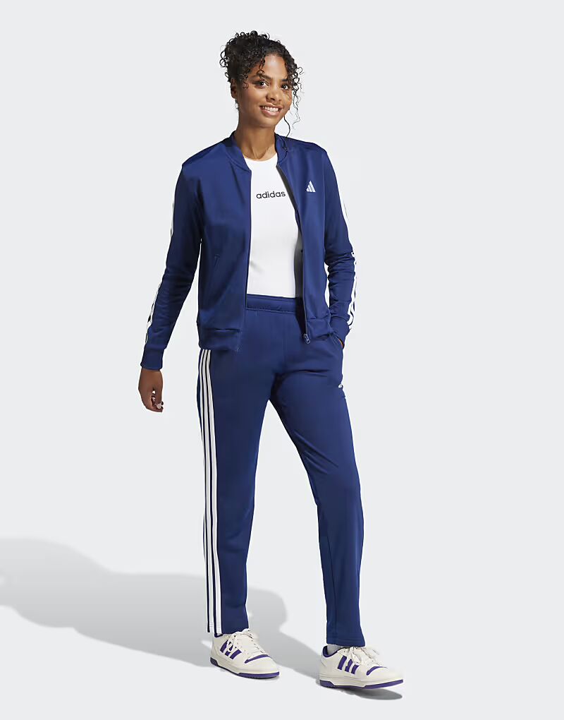 Спортивный костюм performance Essentials с тремя полосками темно-синего цвета Adidas Performance — фото 2