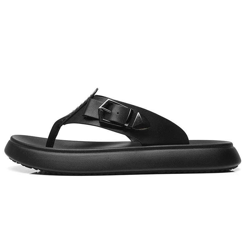 

Износостойкие нескользящие шлепанцы мужские черные Mulinsen, Black
