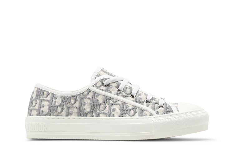 Кроссовки Dior Wmns Walk NDior Embroidered Canvas LowGrey, серый