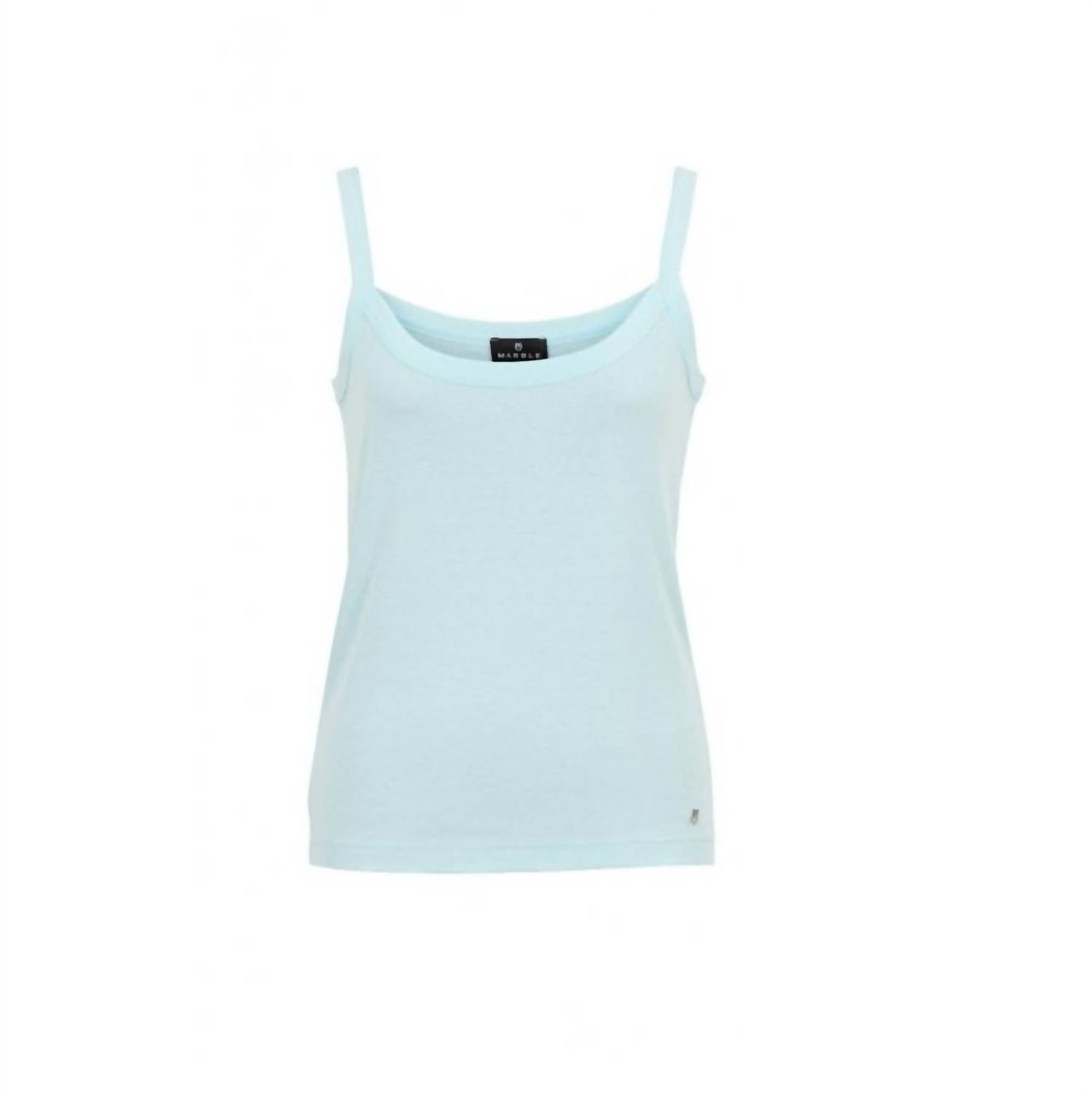

Женская майка без рукавов пудрово-голубого цвета Marble, пудрово-голубой