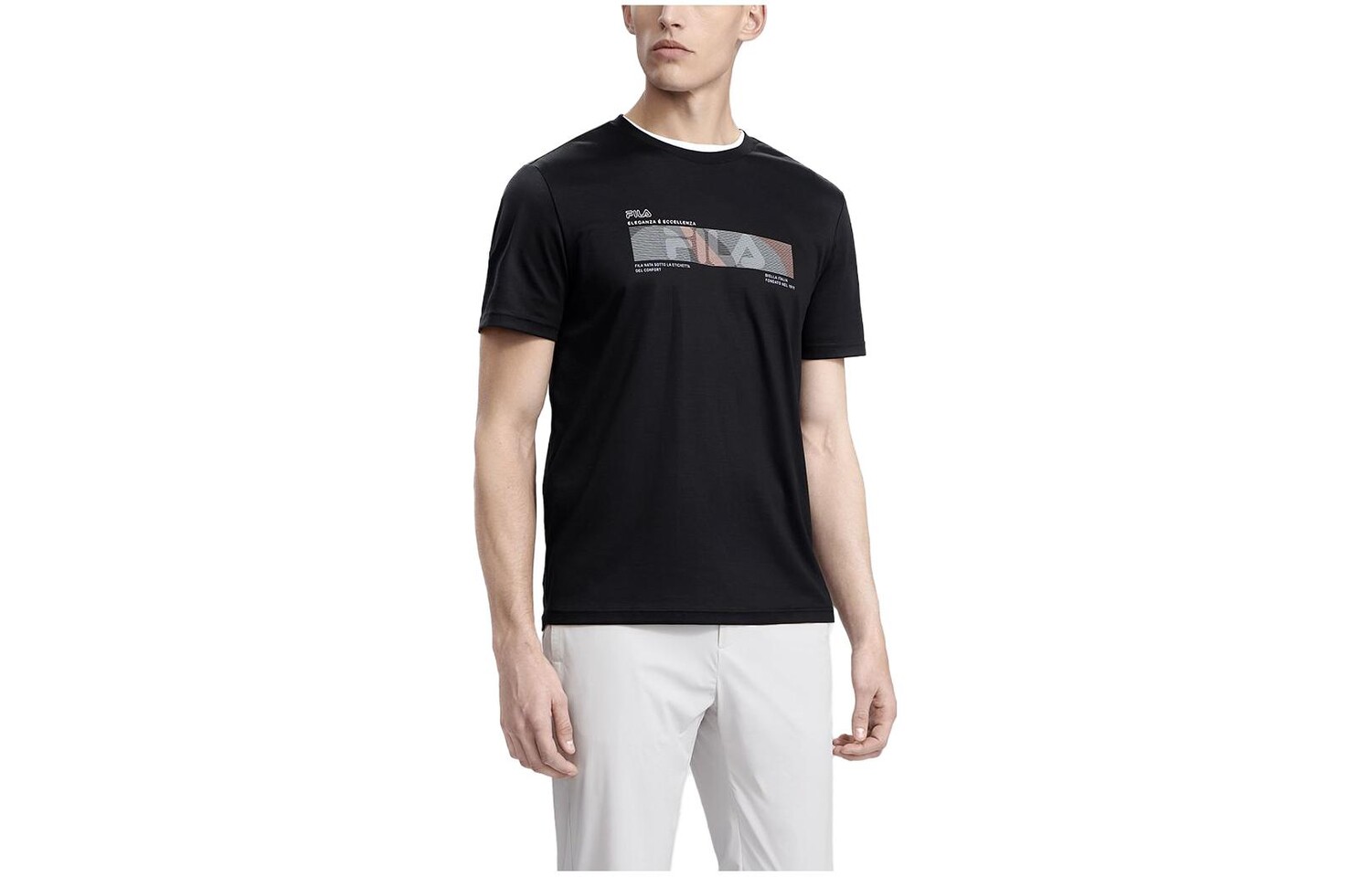 

ФИЛА Мужская футболка FILA, цвет Black